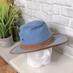 Vintage HatQuarters Outback Hat Denim Summer Mens Hat Fishing